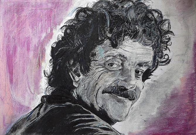 Kurt Vonnegut fan art by Daniele Prati.
