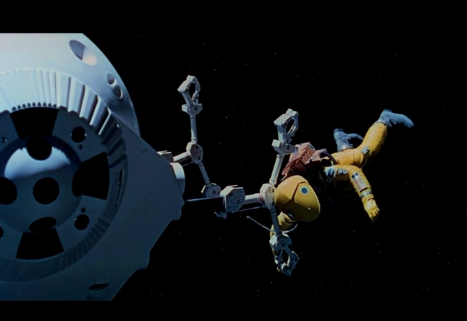 Screen shot from Steven Soderbergh 's recut of Kubrick’s 2001: A Space Odyssey