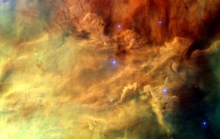 Hubble reveals heart of Lagoon Nebula.