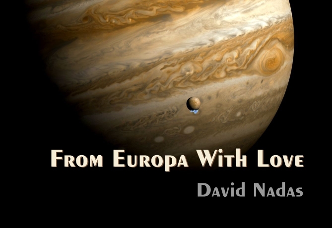 Jupiter and its moon Europa taken with the Hubble Space Telescope