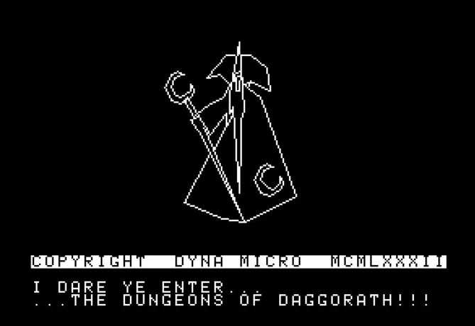 screen image from DynaMicro's game Dungeons of Daggorath