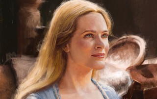 Fan image of Westworld's Dolores Abernathy by Hungarian artist Akos Szabo.