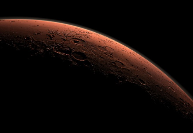 Hugo Award Nominees 2018 - 1943 - NASA - Mars - Daybreak at Gale Crater.