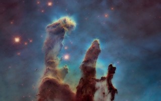 Pillars of creation as seen in visible light.